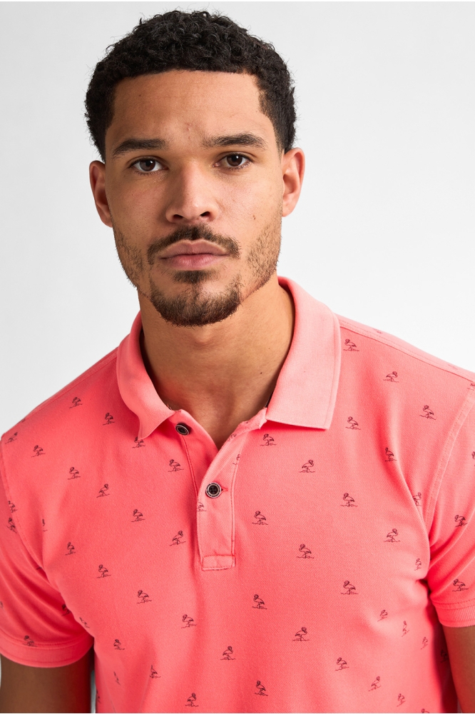 POLO MET PRINT M 1050 POL921 3099 FIERY CORAL